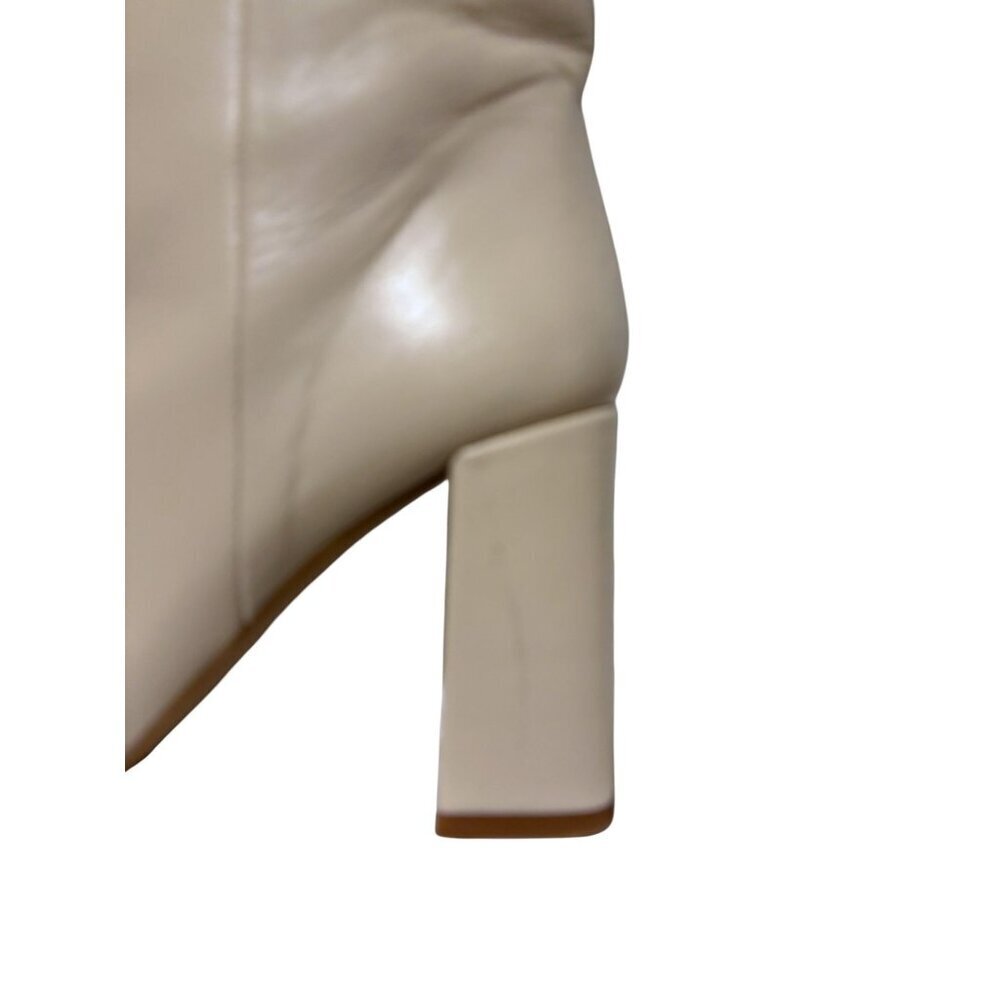 Zara Knee High Leather Boots US 6.5 EU 37 Capsule Go Go Cream Blogger Fave - Picture 12 of 12